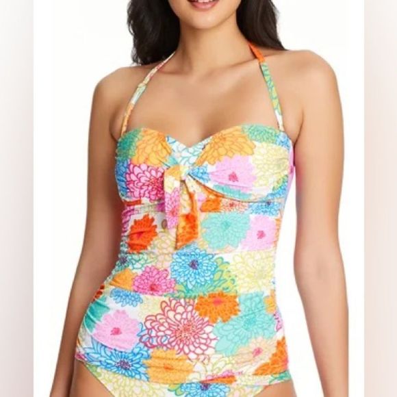 NWT Bleu Rod Beattie Fresh Picks Bandeaukini Top Swim Bathing Suit - Picture 1 of 4